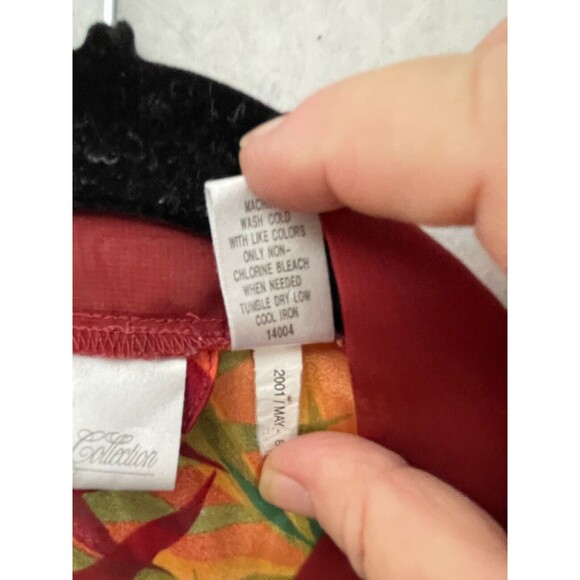 The Lingerie Collection Womens Short Kimono Robe Floral Tropical Size Medium - Picture 6 of 8